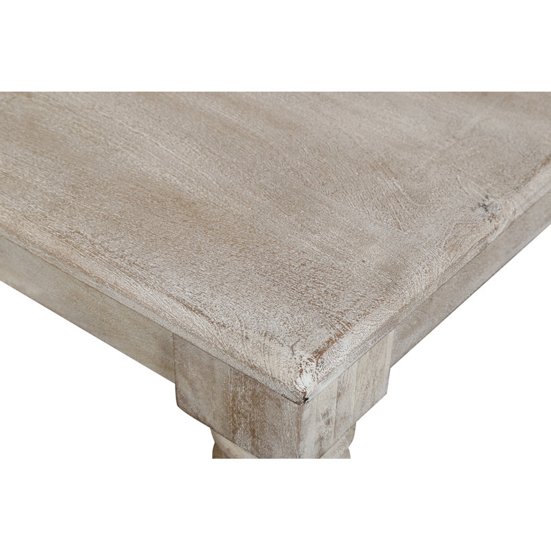 Table de salle à manger rectangulaire en bois massif Imogène L 84 po x l 38 po