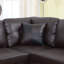 Ensemble de canapé modulaire 3 pièces Modern Canapé, méridienne en similicuir avec repose-pieds à gauche-950563071