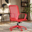 Chaise de bureau colorée 350LBS, bureau personnel, dossier en filet, assise confortable, accoudoir fixe, pivotant, chaise à hauteur réglable (rouge)