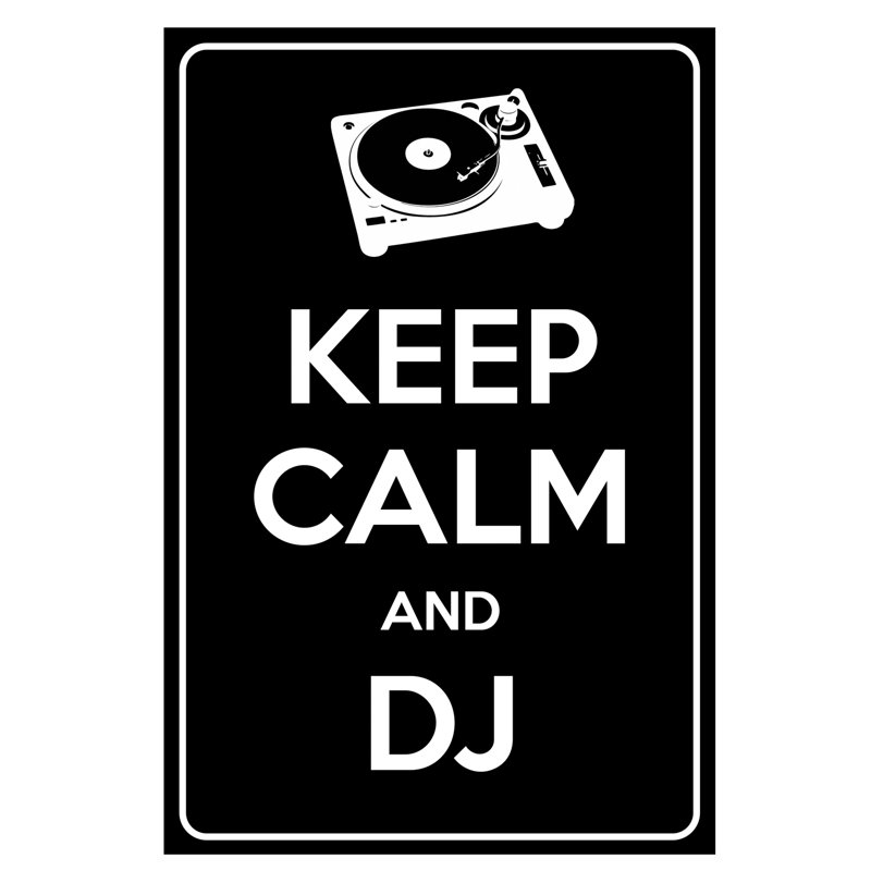 Keep Calm & DJ - Wrapped Canvas Print, 66.04 cm H x 45.72 cm W x 1.91 cm D