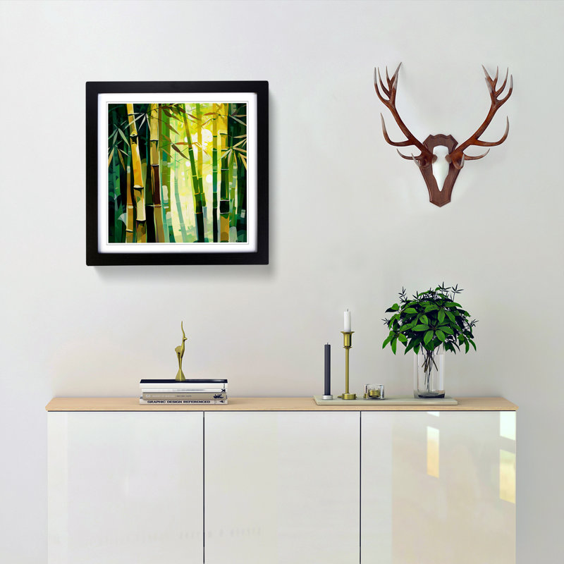 Single Picture Frame Print on Wood, Black