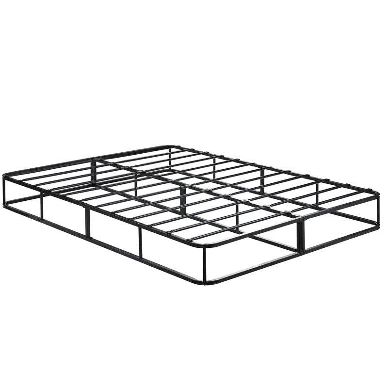 Eastern King Mattress Foundation, Heavy-duty, Textured Fabric 12 Slat Metal,, Eastern King