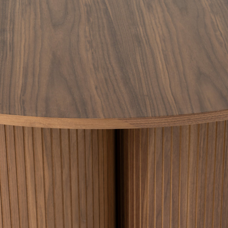 Table de salle à manger à piédestal de 55 po Depew, Noyer