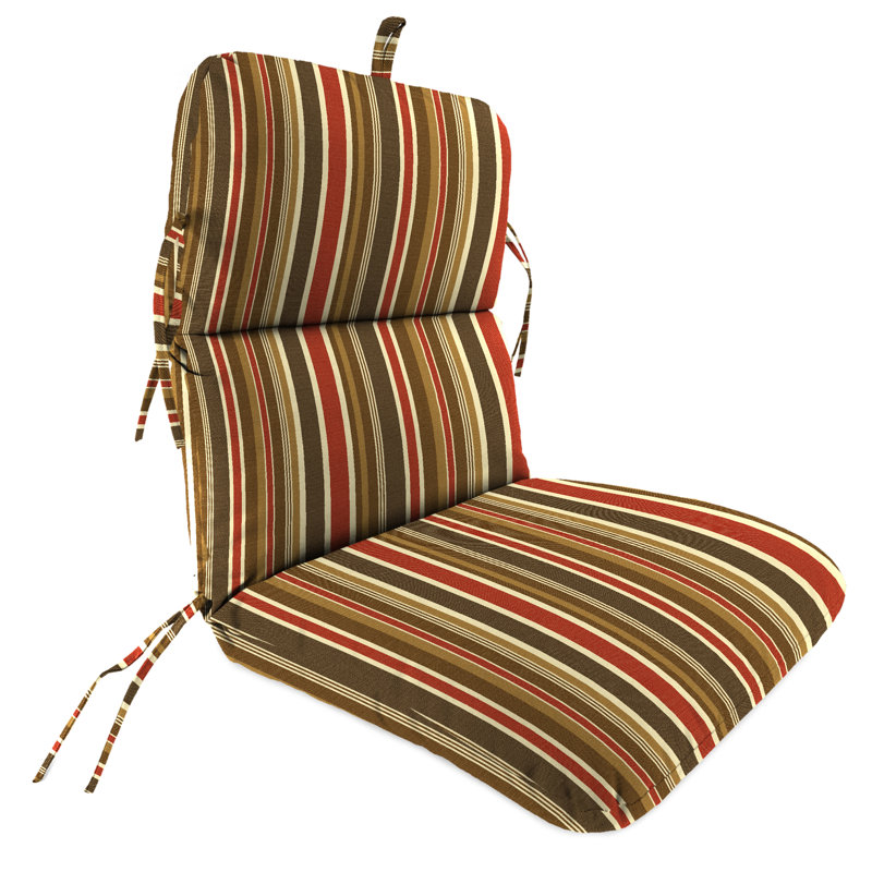 22" x 45" Outdoor Chair Cushion with Ties and Loop, Brannon Redwood
