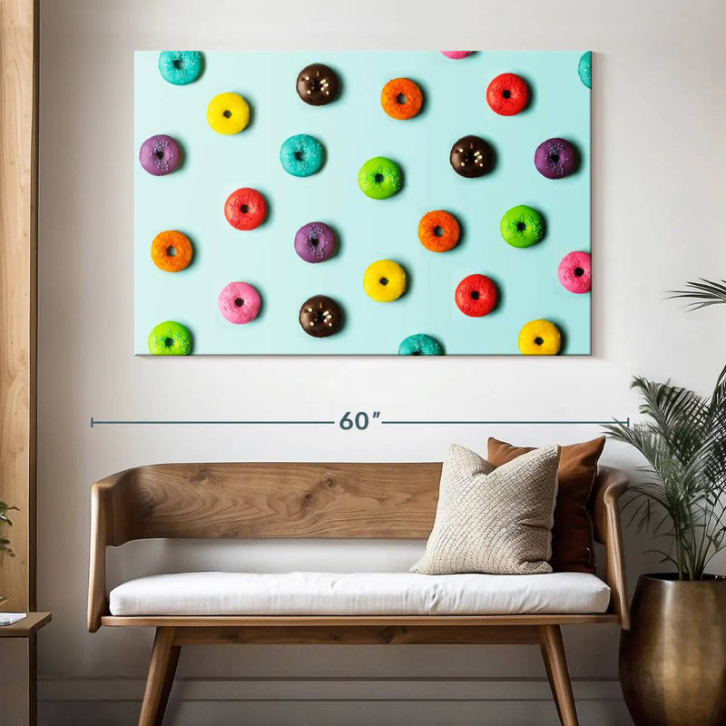 Yarlin Colorful Mini Doughnuts, 34" H x 51" W