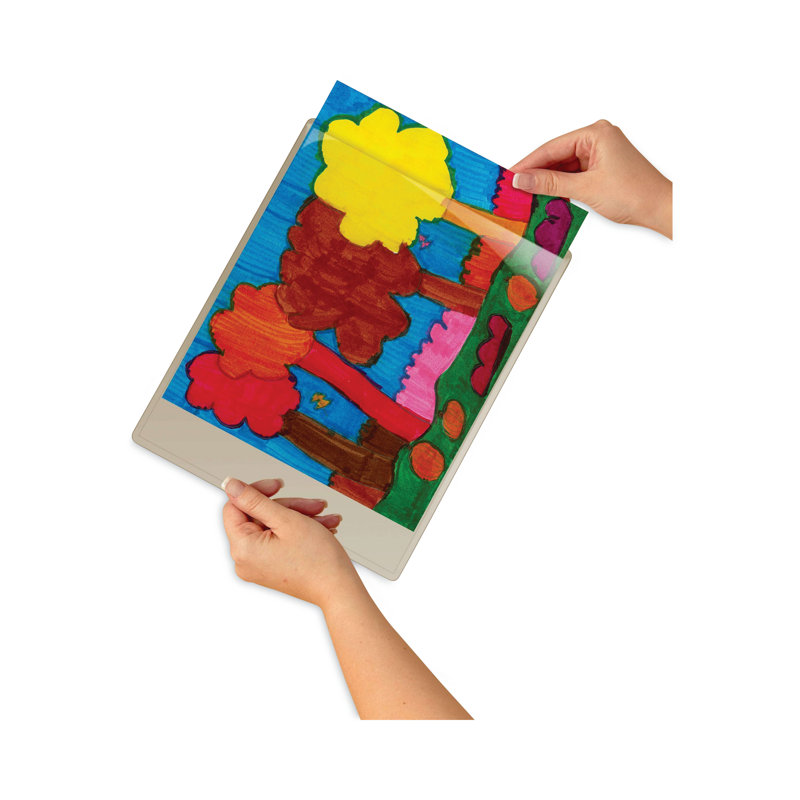 Clear Plastic Display Pocket with Command Strips