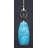 Zilo Stem Hung Mini Pendant Shown In Dark Granite Finish With 5.5″ Turquoise Fusion Glass-32415578-32415581