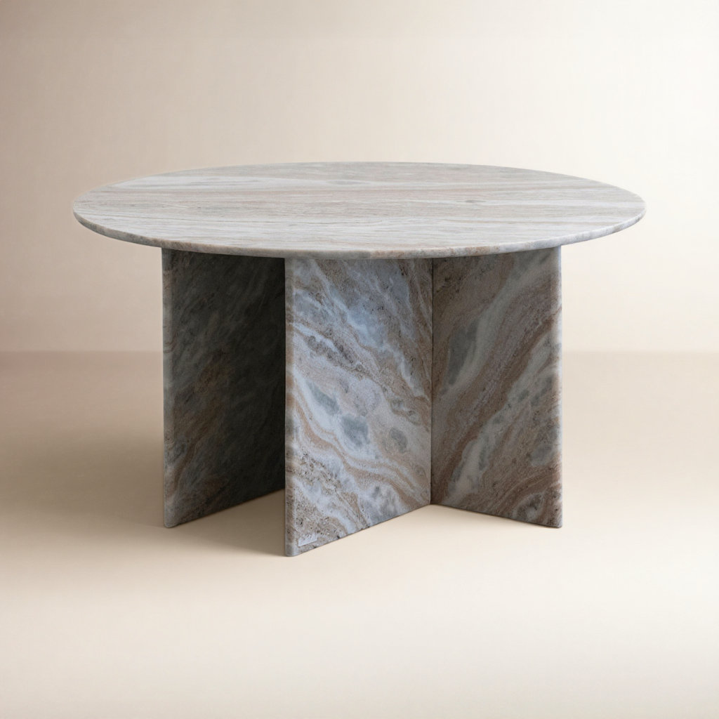 Remy Genuine Marble Coffee Table, 16" H x 30" W x 30" D