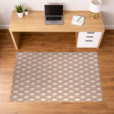 Tapis de bureau décoratif léger Seigaiha Fan Wave