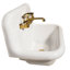 Lavabo de salle de bain mural en argile réfractaire 16,5 po avec robinet et trop-plein Nantucket Sinks