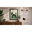 Black Cat in Foliage Japandi - Framed Print-2037909575-2037909574