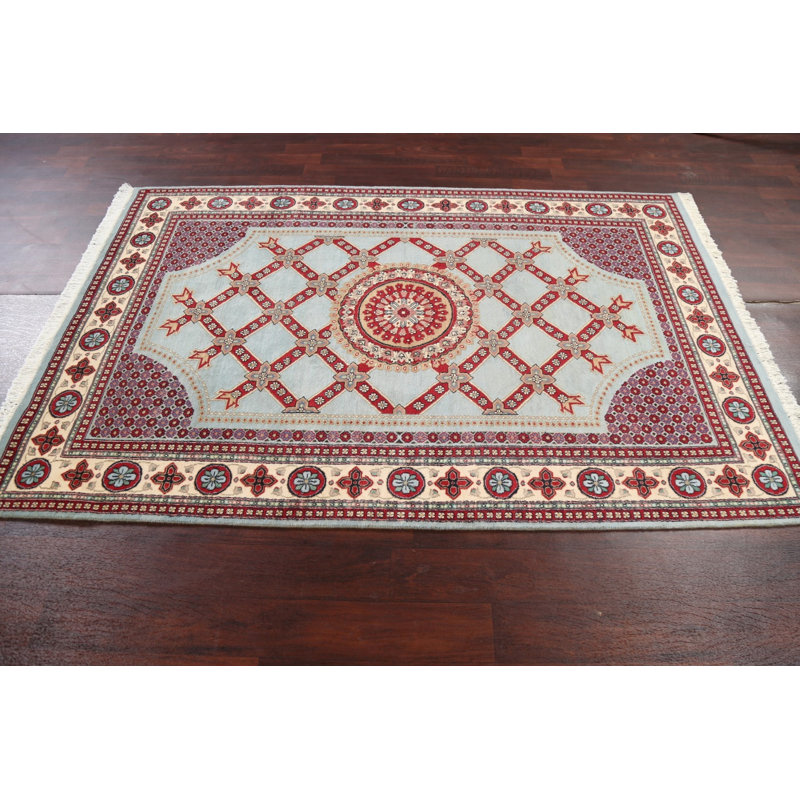 Tapis Aubusson en laine noué à la main 5 x 7