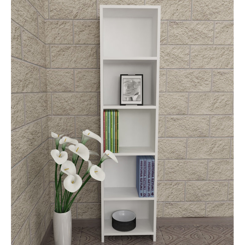 63'' H x 15.35'' W Standard Bookcase, (5 Shelves) 63" H x 15" W × 8" D