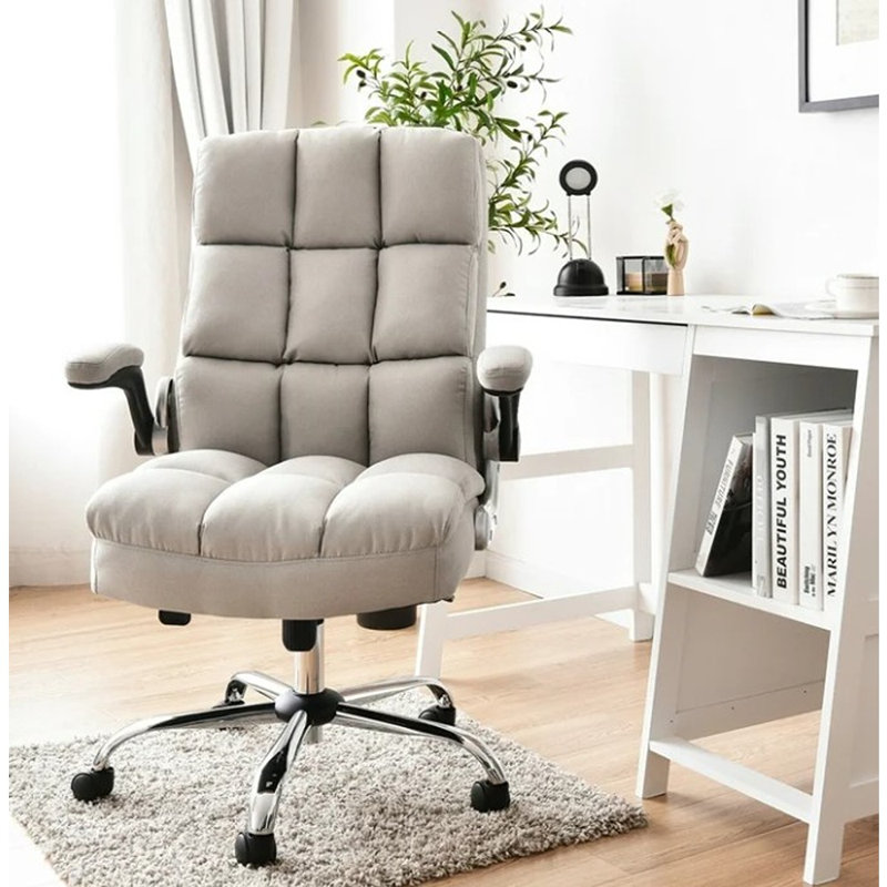 Dois Linen Executive Chair, Beige
