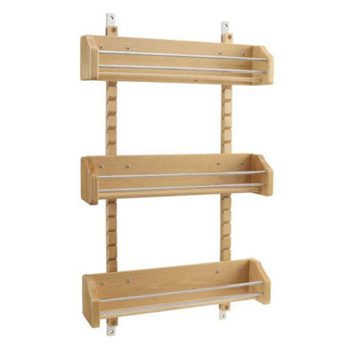 Rev-A-Shelf Adjustable 3-Shelf Cabinet Door Mount Spice Rack 