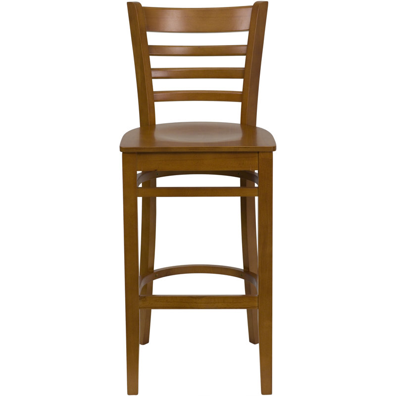 Statice Dahlia 30" Bar Stool, Cherry