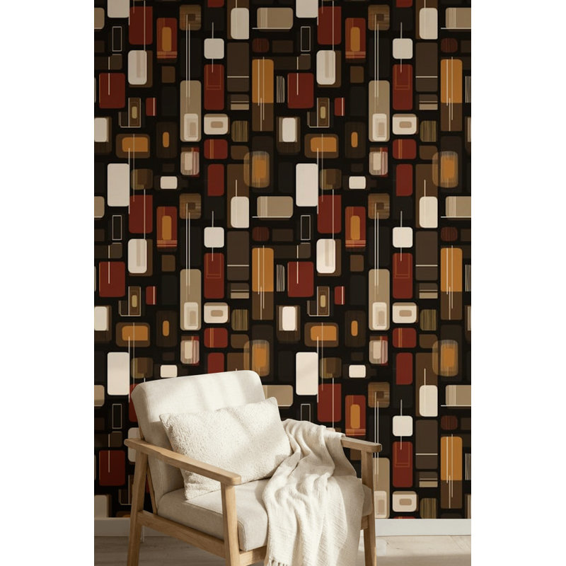 Décoration murale amovible Mid Mid Century, Non tissé, non collé