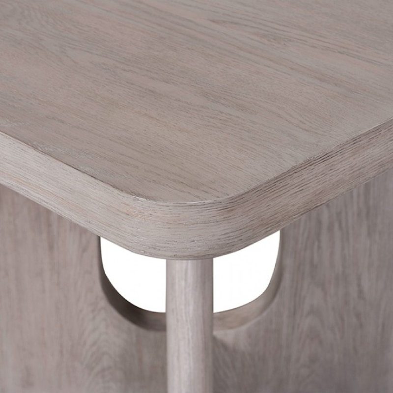 Zoko Counter Height Dining Table Set, Polyester, Wood, 7, White Wash Oak
