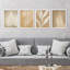 Minimal Botanical IDÉE4WALL, art mural encadré, feuille d'îlot tropical brun et brun-90162021-90162025