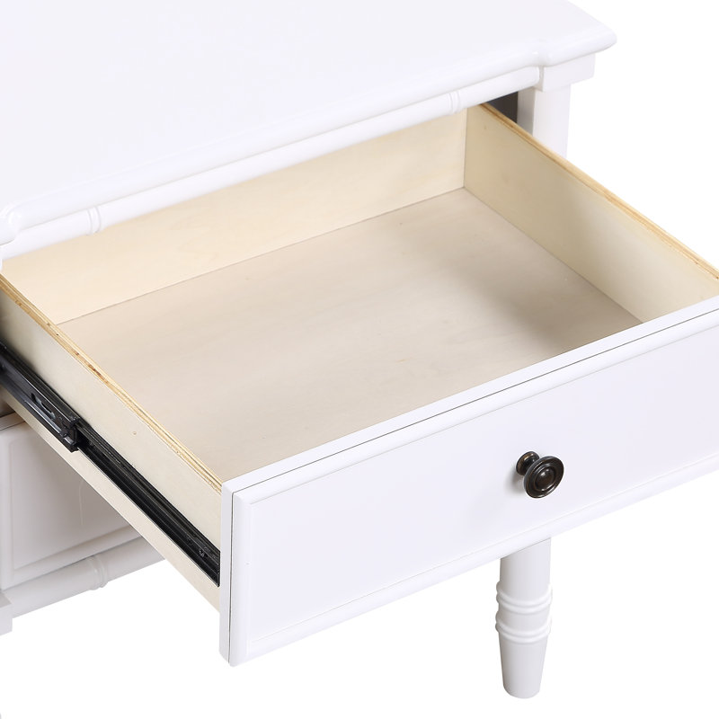 Peggy Plywood / Laminate Board Nightstand, White
