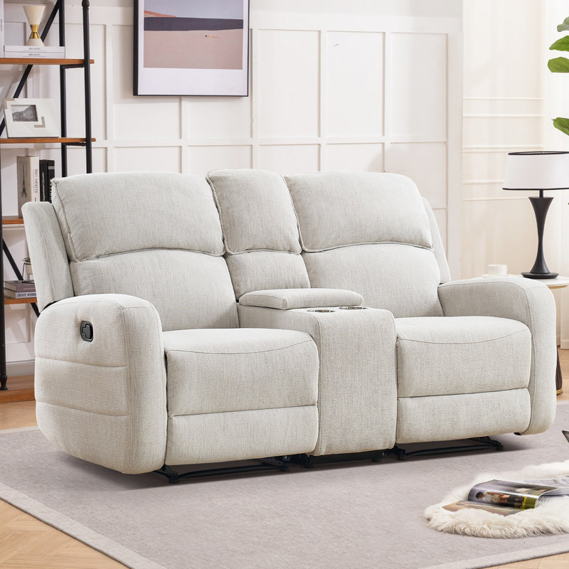Causeuse inclinable manuelle avec console l 70,8 po Emersen
