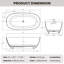 Baignoire de trempage autoportante 61 po beige, baignoire de luxe en résine pierre