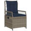  Ensemble de salle à manger de jardin 7 pièces en rotin de polyester gris-171830626-171830628