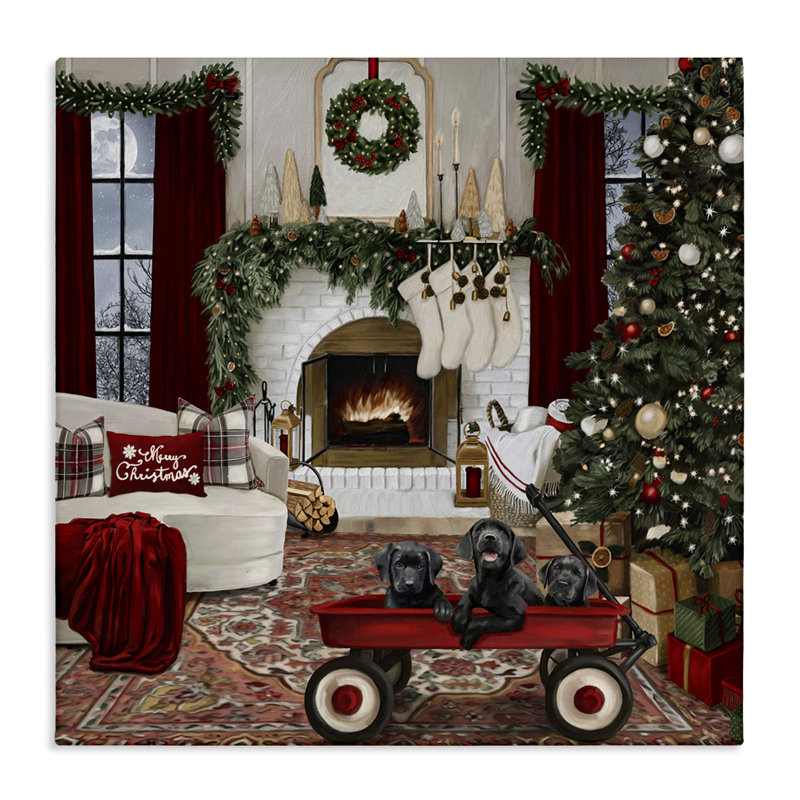 Art mural en toile Christmas Hearth Lounge par Grateful Licensing, H 30 po x l 30 po