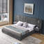 Lit plateforme tapissier avec tête de lit et table de chevet assortie-2112578655-2112578652