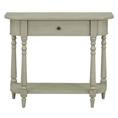 Narrow Console Table Entryway Table with Top Drawer and Open Shelf by Charlton Home