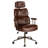 Retro Ergonomic Swivel Office Chair with Height Adjustment & Headrest-126615638