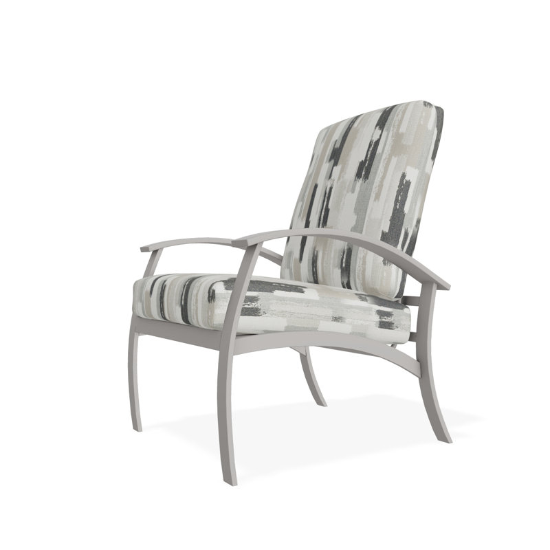Belle Isle Outdoor Lounge Chair, Warm Gray, Spectrum Indigo Sunbrella®