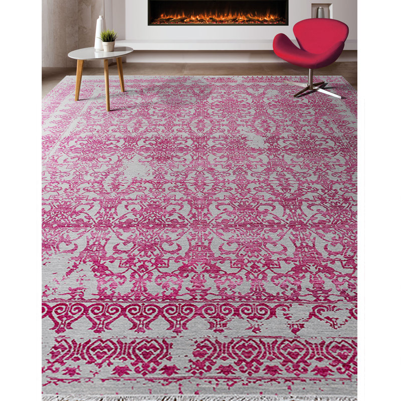 Wool Geometric Area Rug, Rectangle 9' x 12'