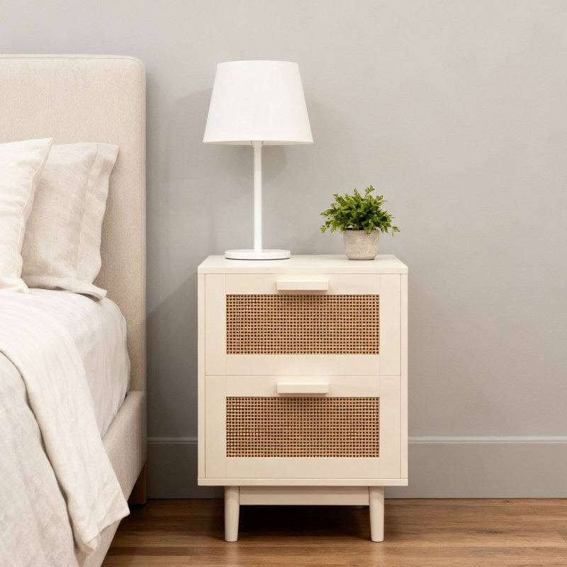 Table de chevet 2 tiroirs Boho