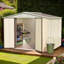 Abri de jardin extérieur 10 x 8 pi, cadre en alliage d'aluminium avec porte à charnière