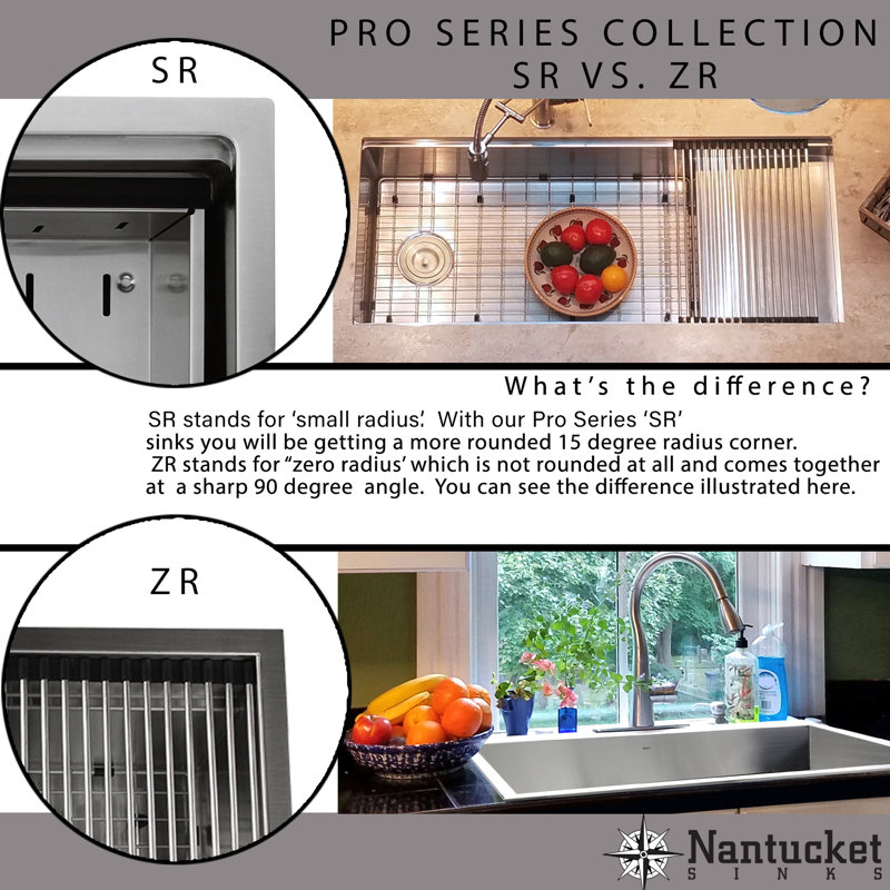 44'' L Stainless Steel Single Basin Kitchen Sink