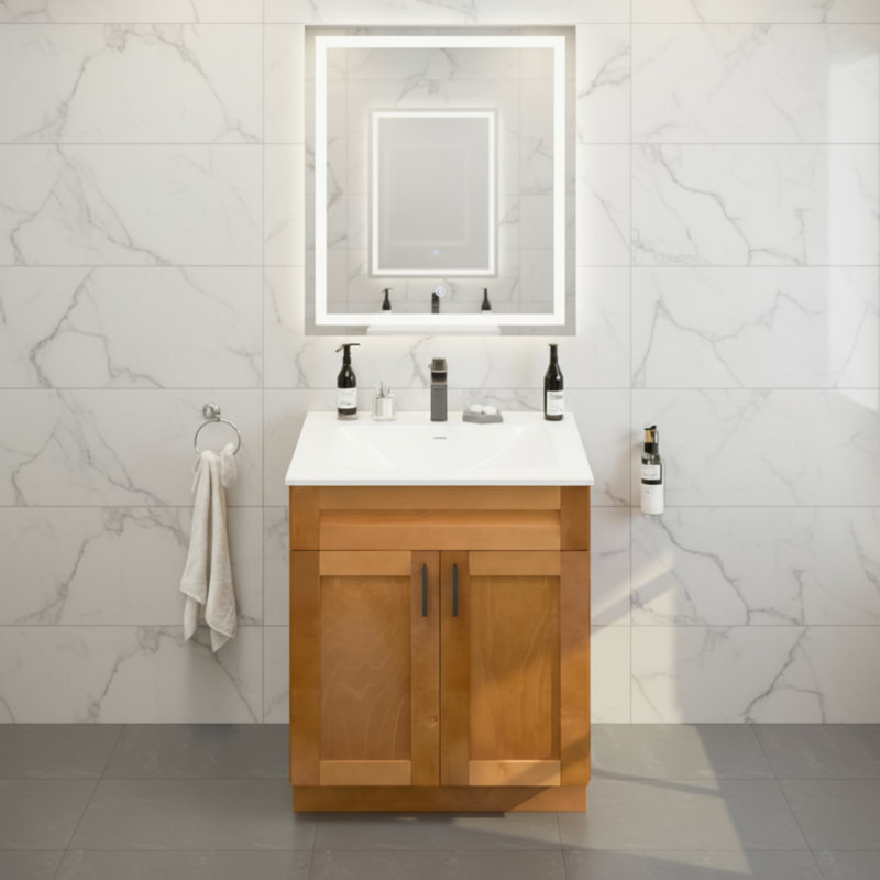 Base de meuble-lavabo à bascule: peut être assemblée avec des armoires de salle de bain, conception élégante, adaptée à l'espace de la salle de bain.