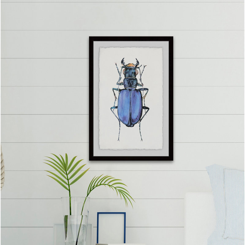 " Violet Beetle " Painting Print, 18" H x 12" W
