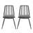 Set Of 2 Outdoor Patio Chair, With 2 Grey Cushions