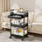 3 Tier Rolling Utility Cart with Drawer-111067125