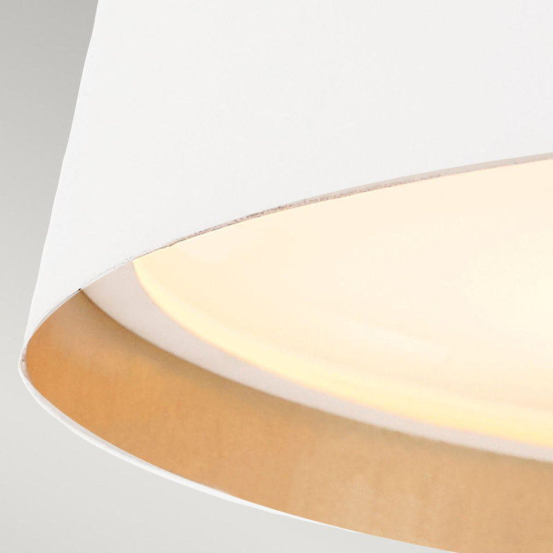 Moosup Glass Flush Mount, Matte White
