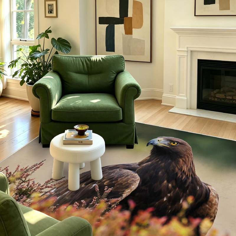 Tapis doré Gold Bird, Rectangle 55 po x 79 po