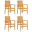 Tabatiere 4 - Person Teak Solid Wood Patio Dining Set Square Table