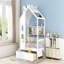 Structure de lit en bois avec 2 tiroirs et structure de lit pour enfant avec tablette de rangement-1695870355