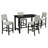 5-Piece Counter Height Dining Set, Dining Table Set Dining Room Set, Classic Elegant Table And 4 Chairs