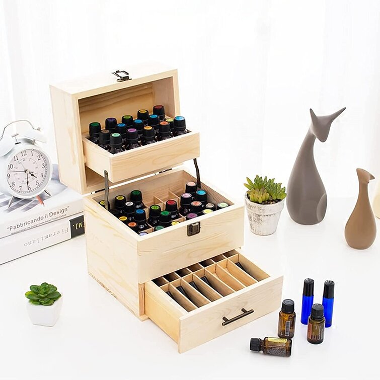 Wooden Makeup Organizer Latitude Run