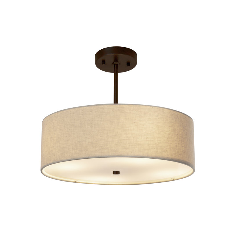 Wambaw 3 - Light Single Pendant, Dark Bronze, Cream