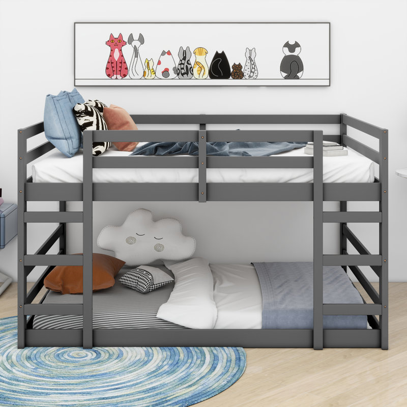 Joanette Kids Full Over Full Bunk Bed, Gray