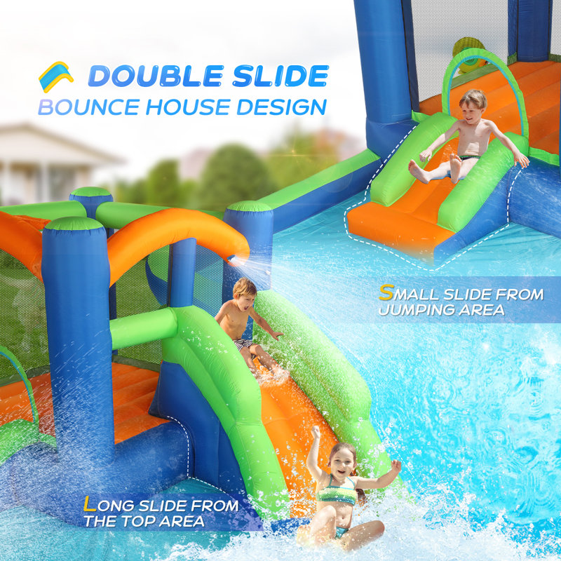 Jeu gonflable avec toboggan gonflable
