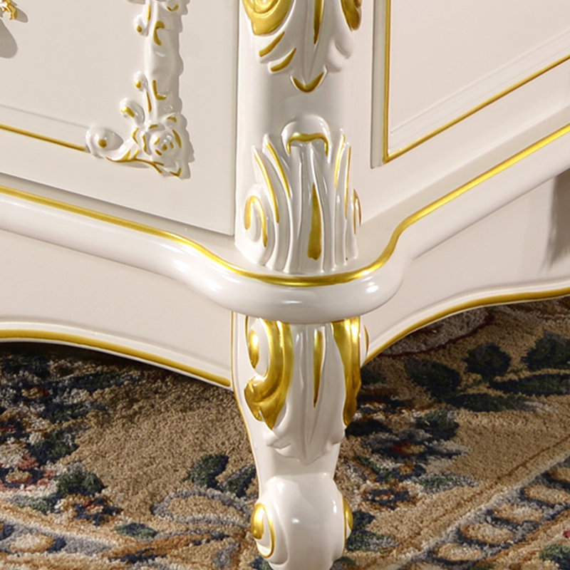 Table basse en chêne avec plateau en marbre, H 18,89 po x L 59,05 po x l 35,43 po, Jaune